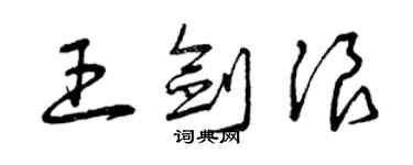 曾庆福王剑浪草书个性签名怎么写