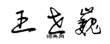 曾庆福王世巍草书个性签名怎么写