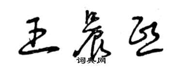 曾庆福王晨熙草书个性签名怎么写