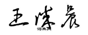 曾庆福王诚晨草书个性签名怎么写
