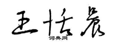 曾庆福王恬晨草书个性签名怎么写