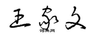 曾庆福王家文草书个性签名怎么写