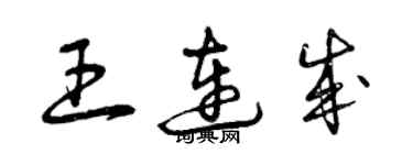 曾庆福王连成草书个性签名怎么写