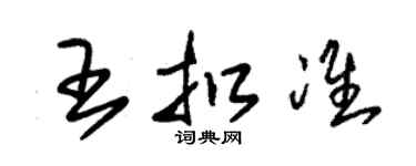 朱锡荣王扣准草书个性签名怎么写