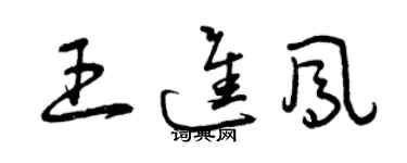 曾庆福王进凤草书个性签名怎么写