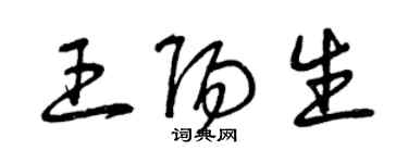曾庆福王阳生草书个性签名怎么写