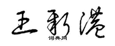 曾庆福王新港草书个性签名怎么写
