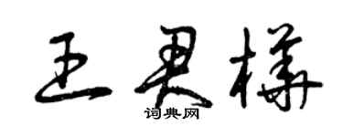 曾庆福王君桦草书个性签名怎么写