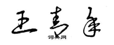 曾庆福王青年草书个性签名怎么写