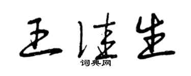 曾庆福王佳生草书个性签名怎么写