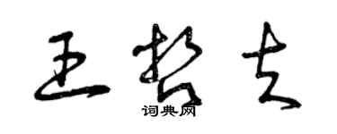 曾庆福王哲夫草书个性签名怎么写