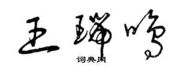曾庆福王瑞鸣草书个性签名怎么写