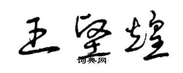 曾庆福王坚煌草书个性签名怎么写