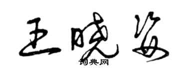 曾庆福王晓姿草书个性签名怎么写