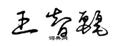 曾庆福王智丽草书个性签名怎么写