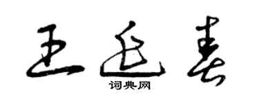 曾庆福王延春草书个性签名怎么写