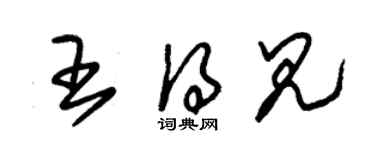 朱锡荣王得见草书个性签名怎么写