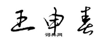 曾庆福王申春草书个性签名怎么写