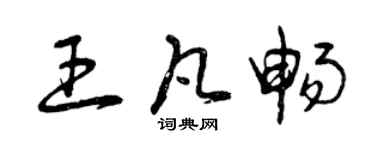 曾庆福王凡畅草书个性签名怎么写