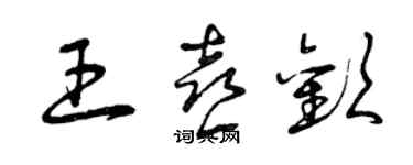曾庆福王喜欢草书个性签名怎么写