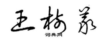 曾庆福王树义草书个性签名怎么写