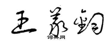 曾庆福王义钧草书个性签名怎么写