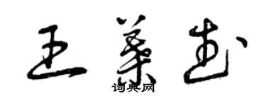 曾庆福王叶武草书个性签名怎么写