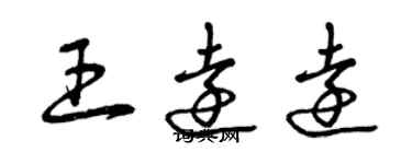 曾庆福王远远草书个性签名怎么写