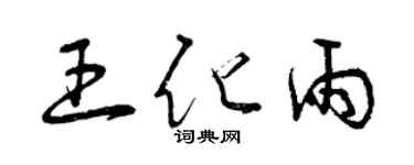 曾庆福王化雨草书个性签名怎么写