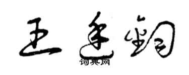 曾庆福王廷钧草书个性签名怎么写