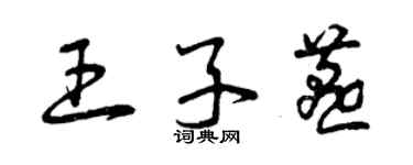 曾庆福王子燕草书个性签名怎么写