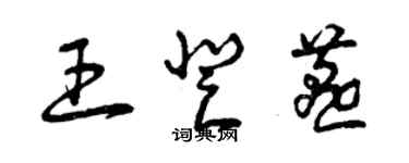 曾庆福王登燕草书个性签名怎么写