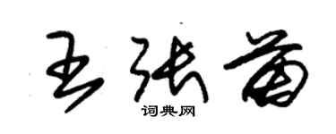 朱锡荣王张苗草书个性签名怎么写