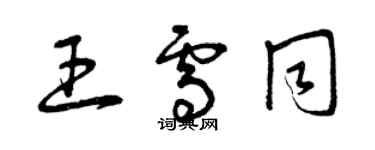 曾庆福王雪同草书个性签名怎么写