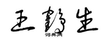 曾庆福王鹤生草书个性签名怎么写