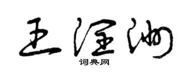 曾庆福王润洲草书个性签名怎么写