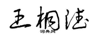 曾庆福王桐德草书个性签名怎么写