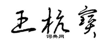 曾庆福王杭宝草书个性签名怎么写