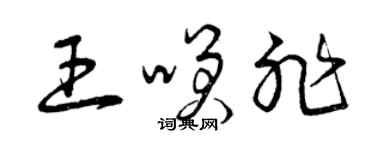 曾庆福王笑非草书个性签名怎么写