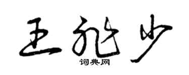 曾庆福王非少草书个性签名怎么写