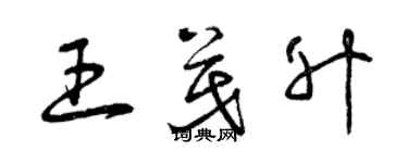 曾庆福王茂升草书个性签名怎么写
