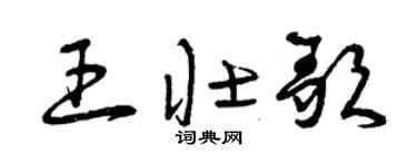 曾庆福王壮歌草书个性签名怎么写