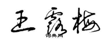 曾庆福王露梅草书个性签名怎么写