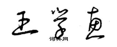 曾庆福王学惠草书个性签名怎么写