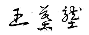曾庆福王墓垄草书个性签名怎么写