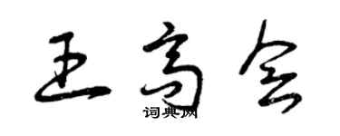 曾庆福王高会草书个性签名怎么写