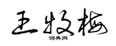 曾庆福王牧梅草书个性签名怎么写