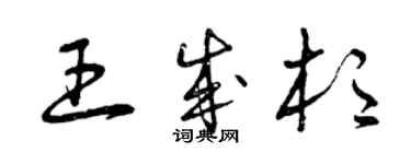 曾庆福王成杉草书个性签名怎么写