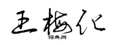曾庆福王梅化草书个性签名怎么写