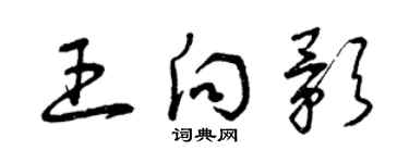曾庆福王向影草书个性签名怎么写